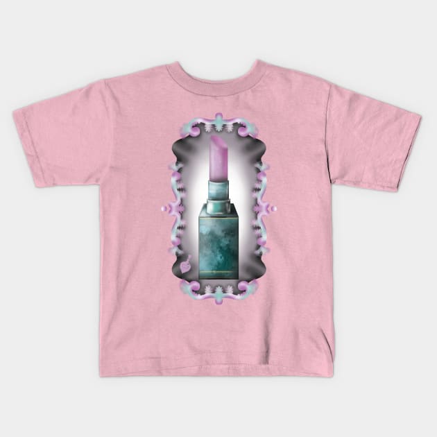 vintage lipstick Kids T-Shirt by basiaradkowska